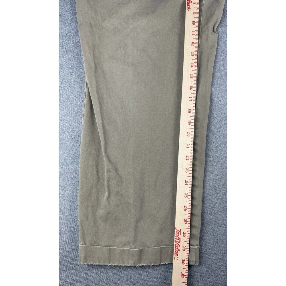 Tommy Hilfiger Men's Khaki Chino Pants 40x30 Pleated Straight Leg Cotton Beige